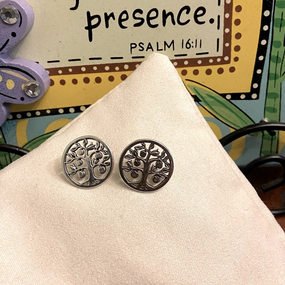 Retired James Avery Tree of life stud earrings